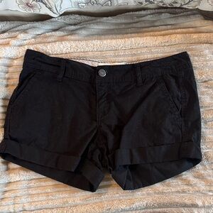 Aeropostale Black Cuffed Bermuda Shorts